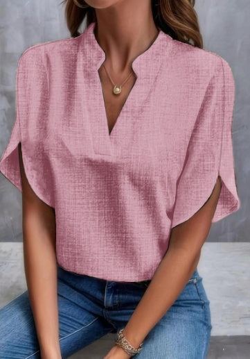 Blouse légère et polyvalente à manches courtes pour femme