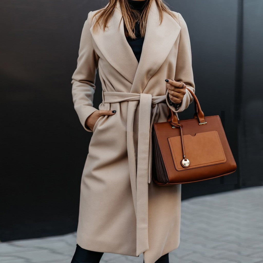 Veste longue élégante à manches longues pour femme
