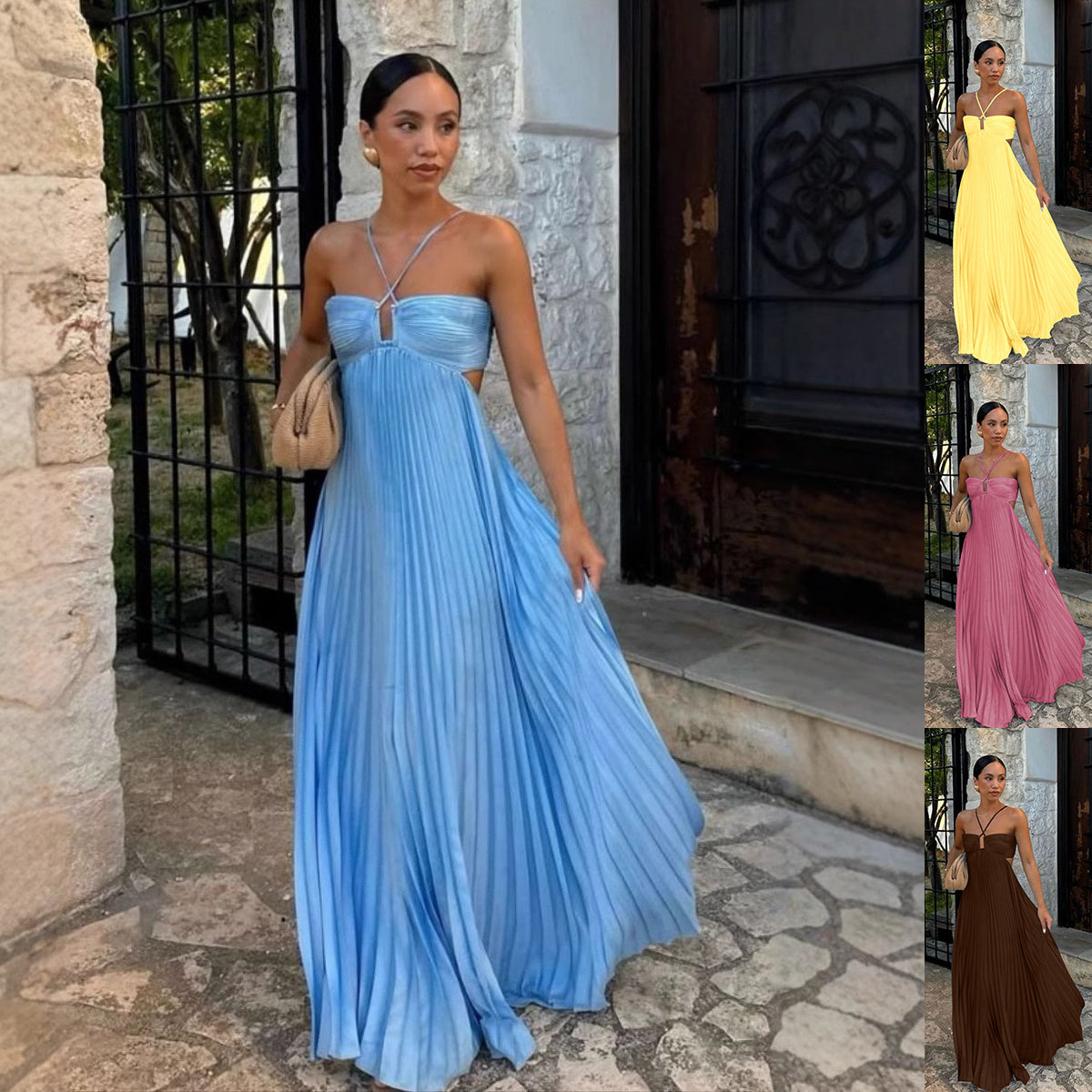 Robe élégante sans manches, soirée & événement