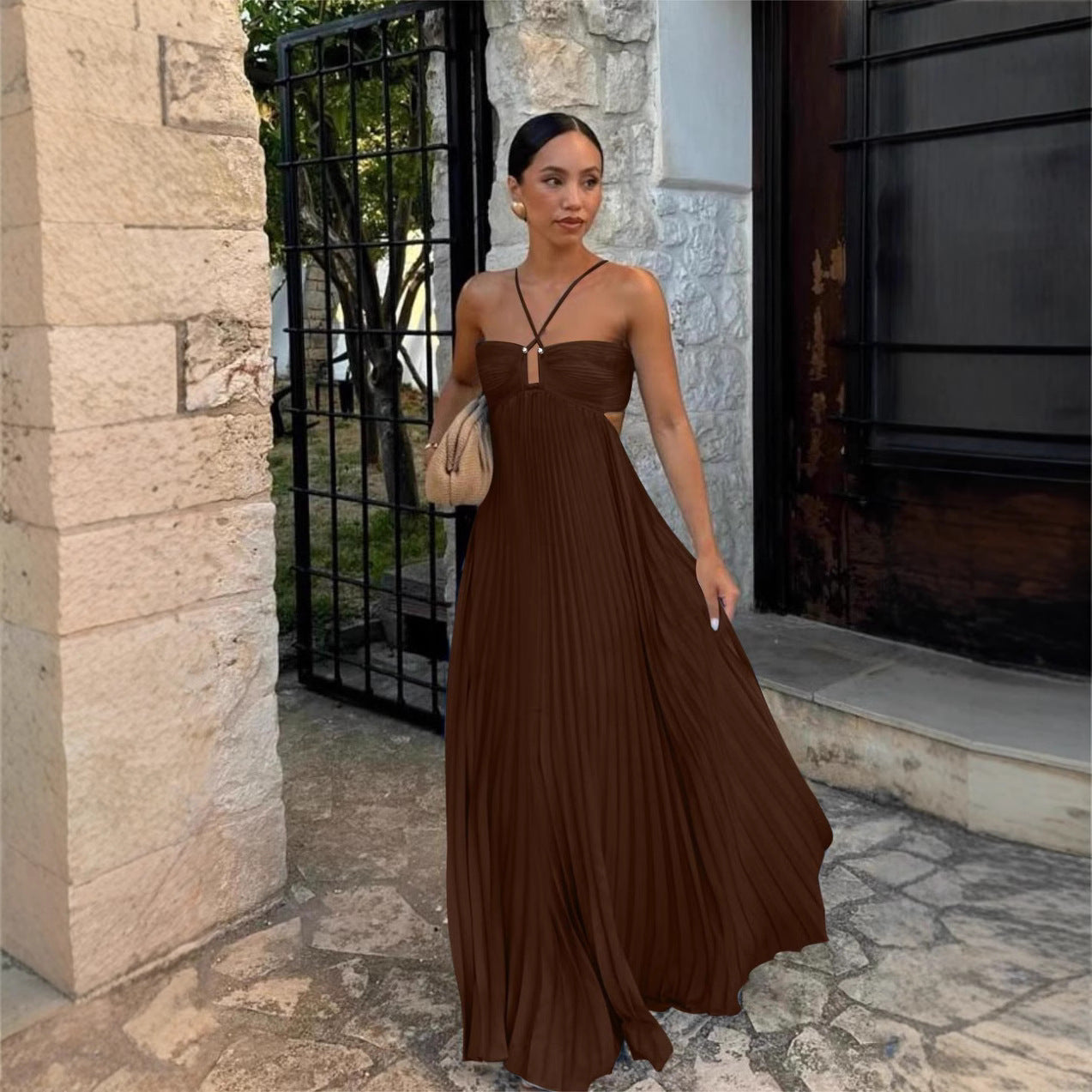 Robe élégante sans manches, soirée & événement