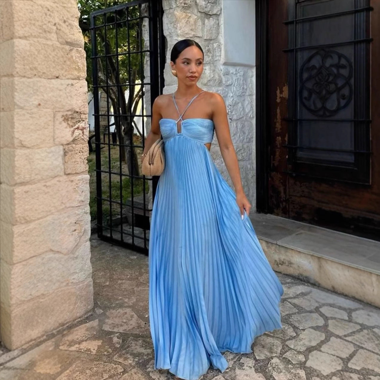 Robe élégante sans manches, soirée & événement