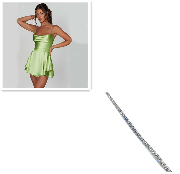 Robe courte en satin dos nu – Chic et moderne