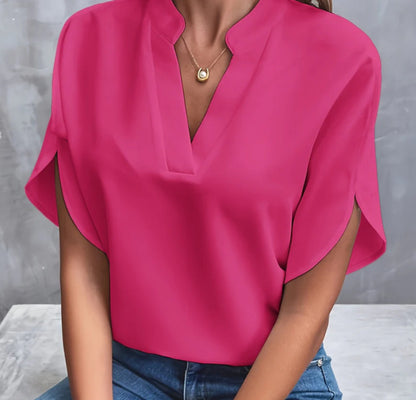 Blouse légère et polyvalente à manches courtes pour femme