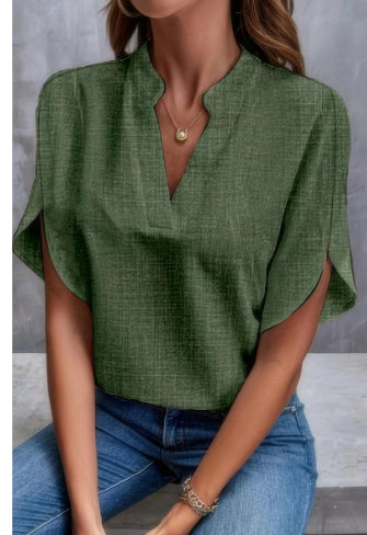 Blouse légère et polyvalente à manches courtes pour femme