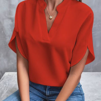Blouse légère et polyvalente à manches courtes pour femme