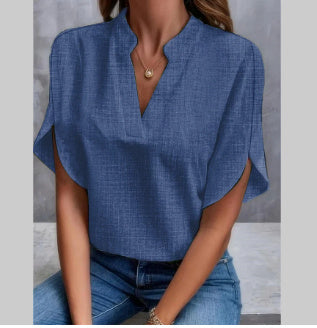 Blouse légère et polyvalente à manches courtes pour femme