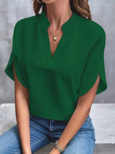 Blouse légère et polyvalente à manches courtes pour femme