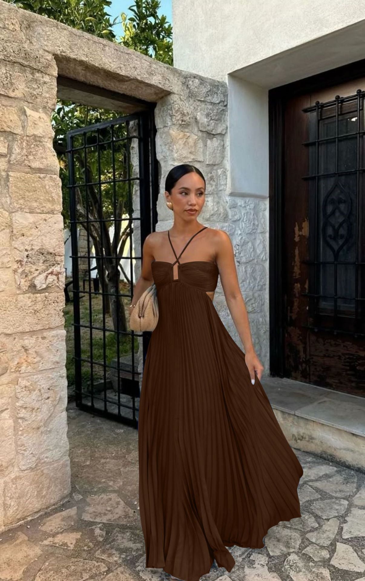 Robe élégante sans manches, soirée & événement