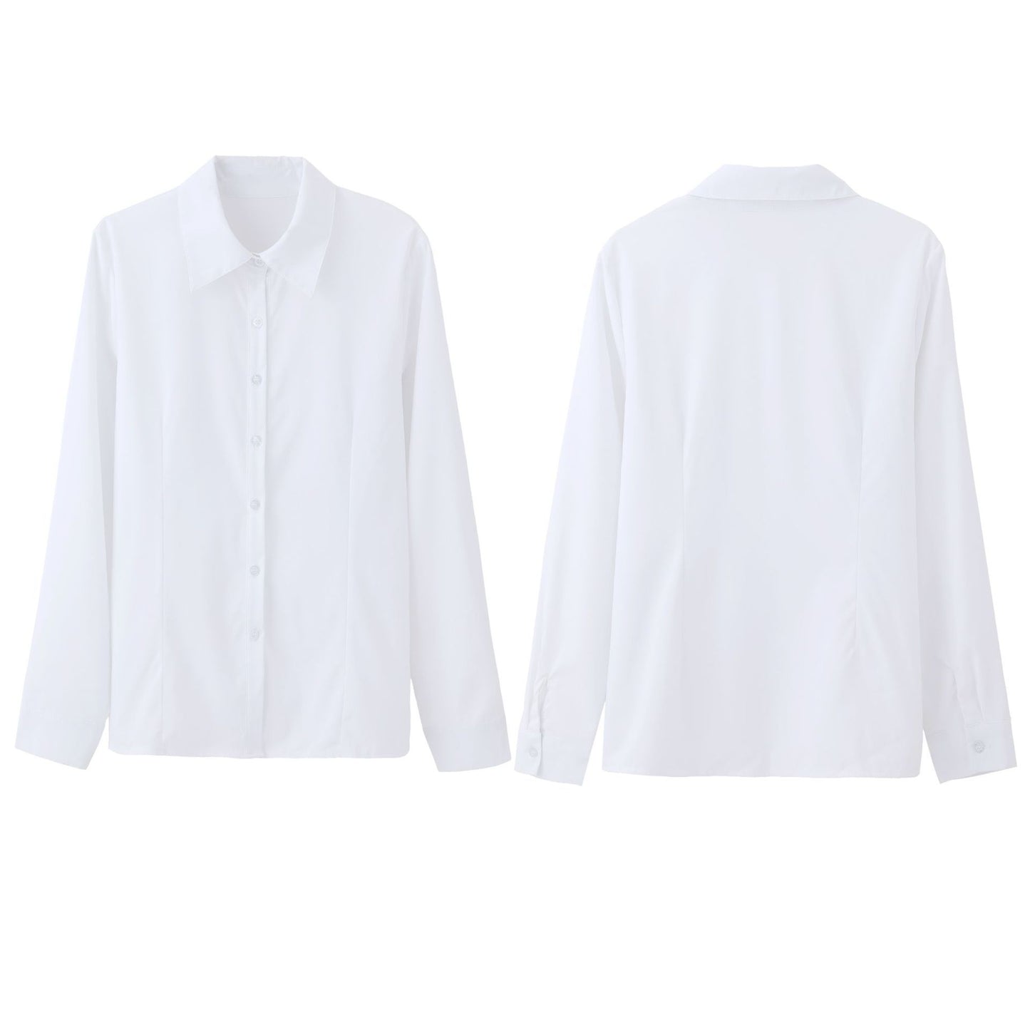 Haut boutonné classique à col chemise, style décontracté chic