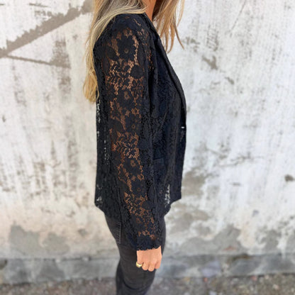 Chemise-veste mode en dentelle féminine