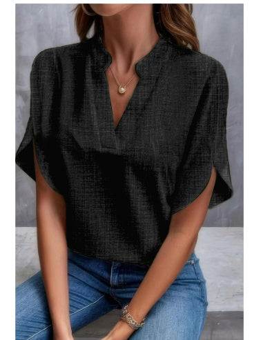 Blouse légère et polyvalente à manches courtes pour femme